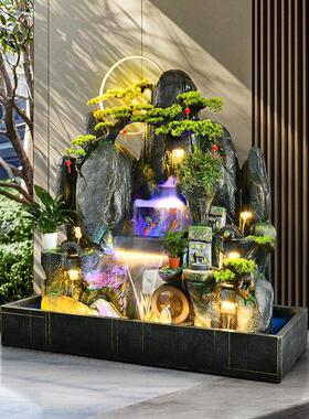 大型假山流水喷泉鱼缸落地摆件庭院客厅办公养鱼加湿景观装饰礼品