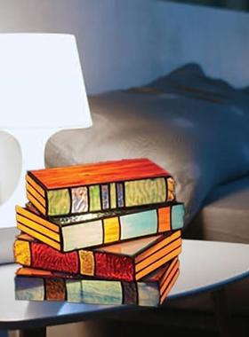 书本台灯装饰品摆件家居庭院设计工艺品迷你小台灯氛围感装修