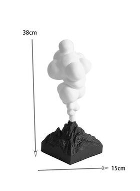 现代极简抽象书火山喷发植绒树脂摆件样板客厅间房儿味童PZ491房