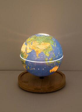 自动升降磁浮地球仪立体发光自转黑科技摆件节日生日礼物客厅