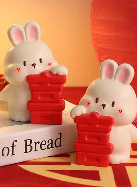 新婚结婚礼物送新人新娘婚房布置装饰喜字情侣兔闺蜜实用订婚摆件