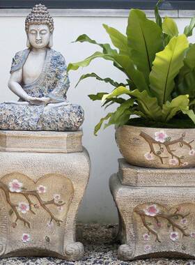 创意摆件中式禅意佛像庭院装饰户外花园阳台布置客厅艺术玄关摆设