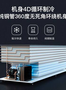珠峰1188超市冰柜商超便利店家用卧式冷冻柜温双门商用