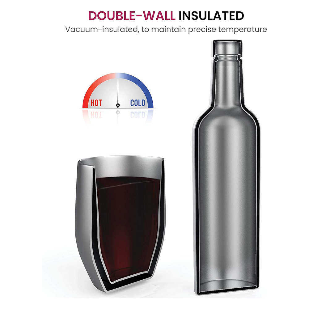 500ml不锈钢红酒瓶双层保温12鸡尾酒酒杯礼品套装,淘宝优惠券,粉丝福利购,淘宝优惠卷
