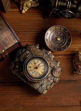 美式覆古创意摆设老物件书房家用玄关电视柜装饰摆饰装饰品朋克风