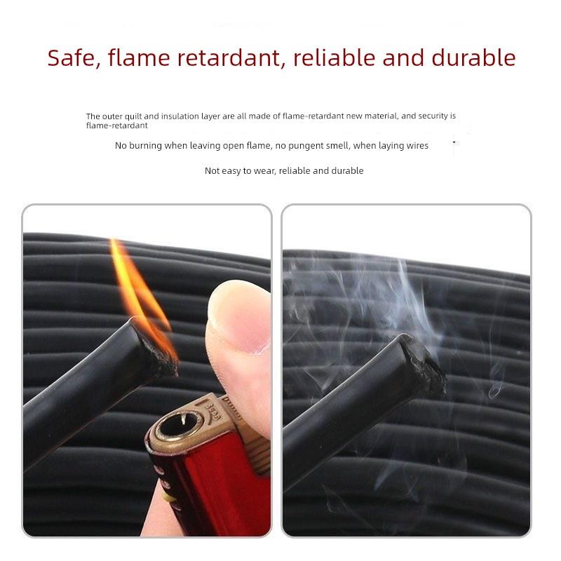 国家标准铜芯电线电缆2芯3芯2.5/1.5/4/6/ 10方形户外家用软护套 - 图2