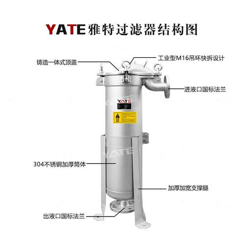 304不锈钢电泳漆多袋式液体过滤器过滤设备水性涂料袋式过滤机 - 图2