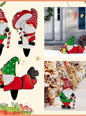 跨境侏儒花园插件庭院装饰白胡子老人圣诞节小矮人金属工艺品