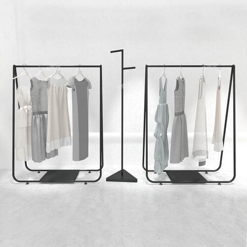 日本进口衣服架子服装店展示架落地式组合女装店货架铁艺中岛陈列 - 图0