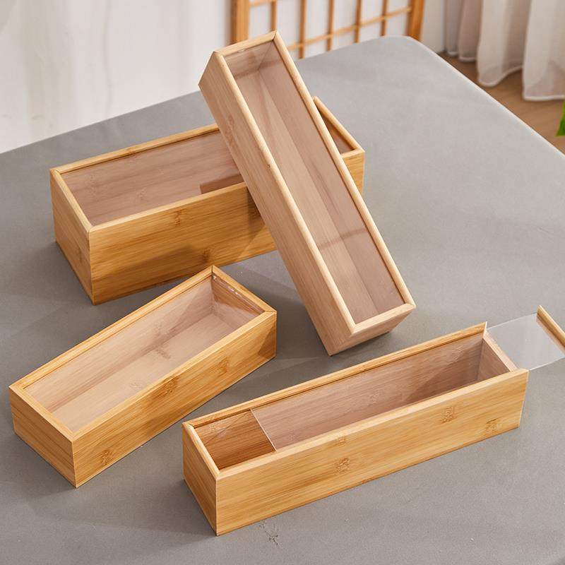 竹木盒子长方形抽拉实木小盒子滑盖木质复古收纳盒定制茶叶包装盒,淘宝优惠券,粉丝福利购,淘宝优惠卷