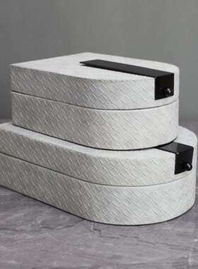 柜新式皮革收纳盒样中板001房电房视卧室书客厅餐厅桌面装饰品摆