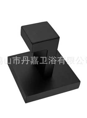 不锈钢挂衣钩单钩黑色方形衣帽钩方形畅销挂钩代发7010H