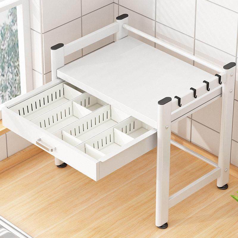 带抽屉烤箱微波炉置物架厨房台面电器电饭锅储物架空气炸锅收纳架,淘宝优惠券,粉丝福利购,淘宝优惠卷