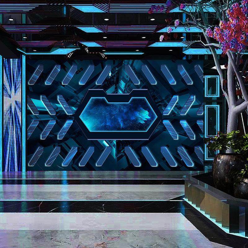 5D科技感ktv包厢墙布装饰DJ舞台电竞馆壁纸大型网咖无缝墙纸,淘宝优惠券,粉丝福利购,淘宝优惠卷