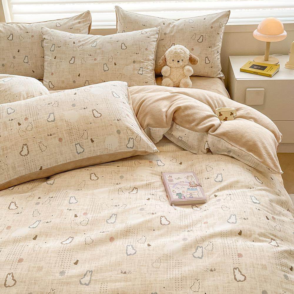 冬季保暖牛奶绒被套单件家用全棉被罩三件套单人珊瑚绒被套加绒,淘宝优惠券,粉丝福利购,淘宝优惠卷