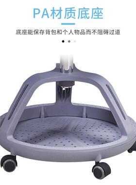 蓝色带写字板会议椅自由组合椅办公椅旋转培训椅带写字板椅