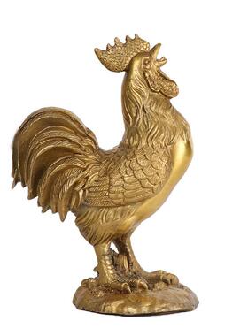 全0117铜鸡件铜公工艺品摆家居装鸡鸡饰品报晓圆底鸡
