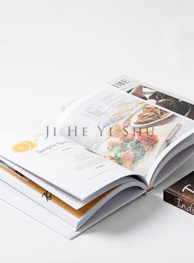 可翻页样板间装饰彷真书英文食谱摆件咖啡馆西餐厅厨房拍摄道具书
