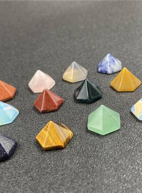 水晶玛瑙半宝石六边形金字塔跨境新品散珠diy镶嵌钻材料