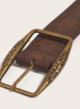 2025 Vintage Brown Leather Belt 覆古棕色腰带
