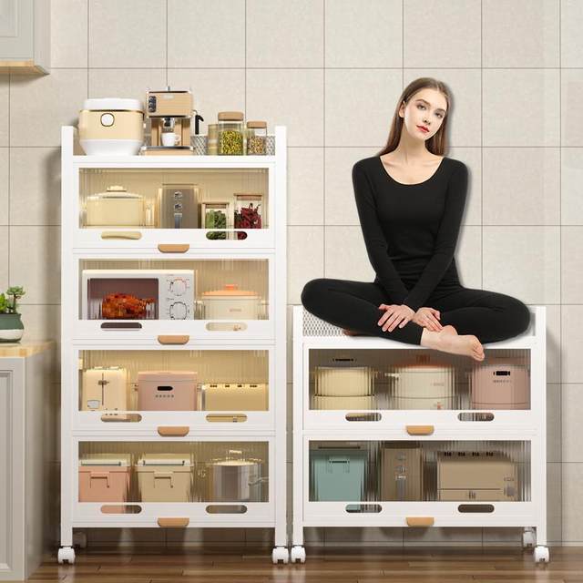 Side cabinet kitchen storage cabinet household cupboard against the wall simple modern living room storage tea cabinet wall storage cabinet