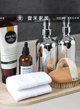 现简约浴室卫生间洗手柜装饰品组合摆件毛巾刷子托盘样板房道具