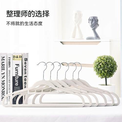 留存道整理师推荐收纳超薄植绒衣架防滑无痕衣架透光不起包衣架 - 图0