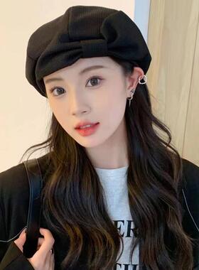 1020r洋派好看新款贝雷帽女大头围显脸小画家蓓蕾帽