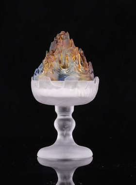 古法脱蜡琉璃香炉盘香檀香沉香博山炉香熏炉茶道香台摆件万佛墙