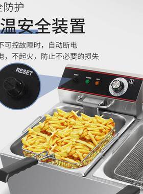 【厂家直销】双缸台式电炸炉商用恒温大容量炸鸡炸薯条炸串电油炸