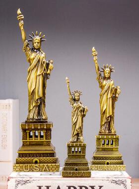 世界著名地标建筑装饰，金属模型，埃菲尔铁塔钟模型，生日礼物的