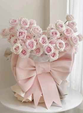 超大蝴蝶结玫瑰花束背景墙橱窗装饰美陈列摆件装饰品拍照打卡布置