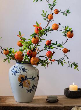 陶瓷花瓶摆件客厅插花中式国风宋代美学手绘复古青花瓷瓶水墨花瓶