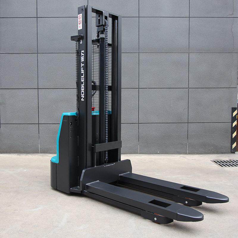 Forklift fully electric 1 ton 1.5 ton electric pallet truck electric stacker walking type long handle lead acid