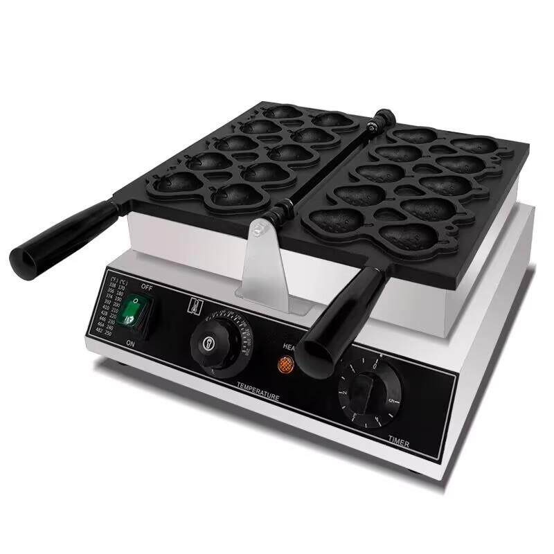Strawberry burning machine commercial mini strawberry cake machine bursting strawberry shaped scone machine electric heating stall snack equipment manufacturer