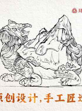 神兽霸下｜琢匠家居装饰品龙龟桌面摆件镇纸文玩青铜赑屃手办茶宠