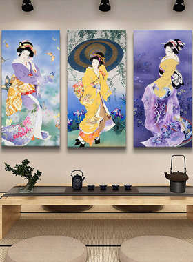 民浮世绘挂画唐宫画挂画批发仕女图寿司宿壁画日式装饰画装饰餐厅