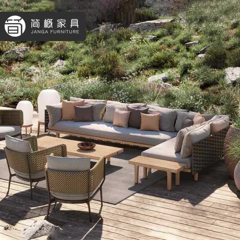 户外花园庭院藤编沙发室外柚高茶几家组具56酒店别端墅木露天沙发,淘宝优惠券,粉丝福利购,淘宝优惠卷