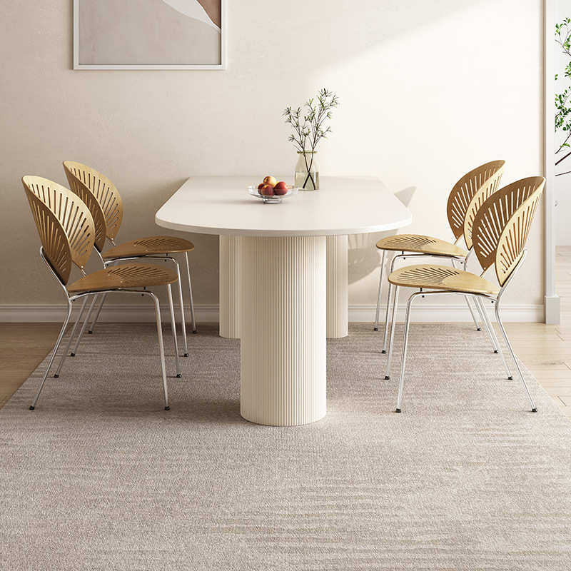 奶油风岛台餐桌一体异形岩板餐桌椅组合现代简约家用小户型轻奢,淘宝优惠券,粉丝福利购,淘宝优惠卷