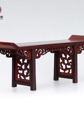 红酸枝微型条案红木工艺品红木微型家具小摆件微缩模型