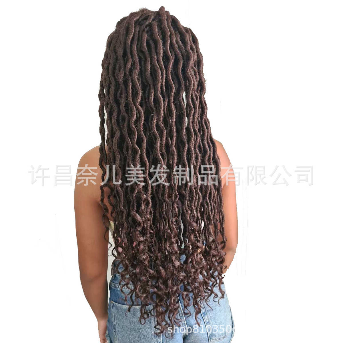 筒hair faux空心辫curly欧美曲下非洲locs曲缠管 脏上goddess - 图3