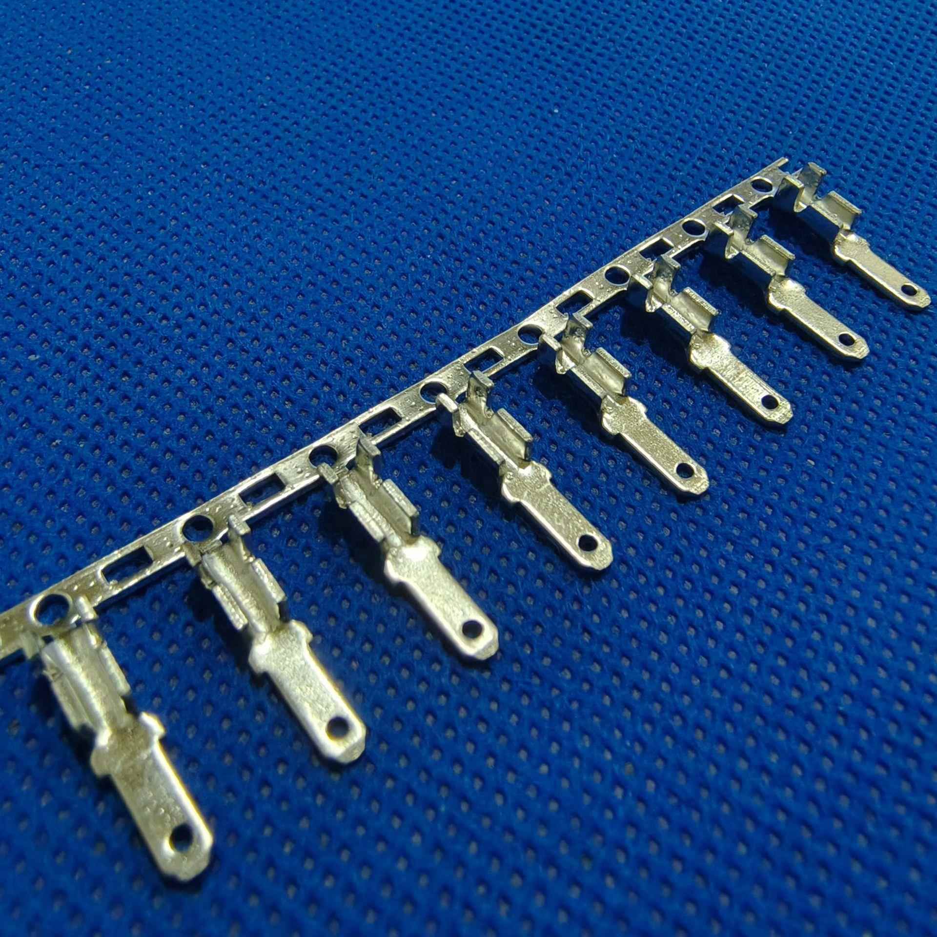 2.8压线插片110接线插片连带0.8厚公母铜端子-0.5对插连接器 - 图0