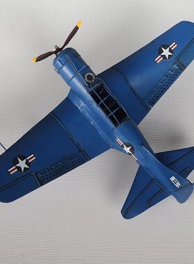 仿4U海盗战斗1148机模型铁艺二战F怀旧美式飞真机橱窗收藏饰品摆