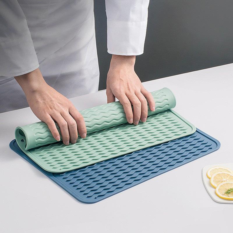 特大号加厚厨房台面垫耐高温灶台垫防滑菜板固定垫沥水垫定制餐垫 - 图3