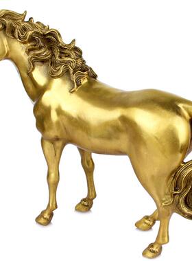 青铜马饰品办公室客厅家庭装饰工艺马成功铜生肖马饰品