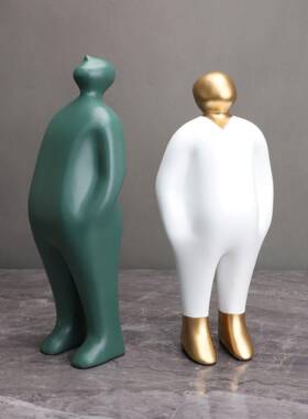 欧式创意人物客厅艺术软装饰品样板房卧室书房电视柜玄关家居摆件