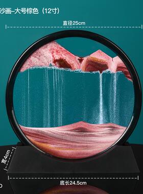 高档绝美流沙画 画件客厅酒电视柜家柜居装饰轻奢办公室艺品术沙