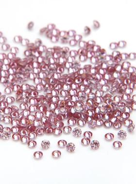 彩色圆形莫桑小厘石1粉色圆形克拉/袋1.02圆.-9mm粉红色形碎莫桑