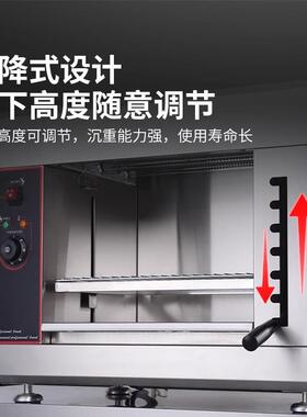 泓锋商用挂壁式烤箱面火炉936带定时器双层电烤炉烤鱼炉健康无烟