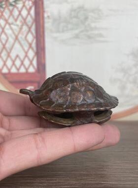 新款直销仿古铜乌龟壳富甲天下龟壳背云把件富甲一方文玩随身男士